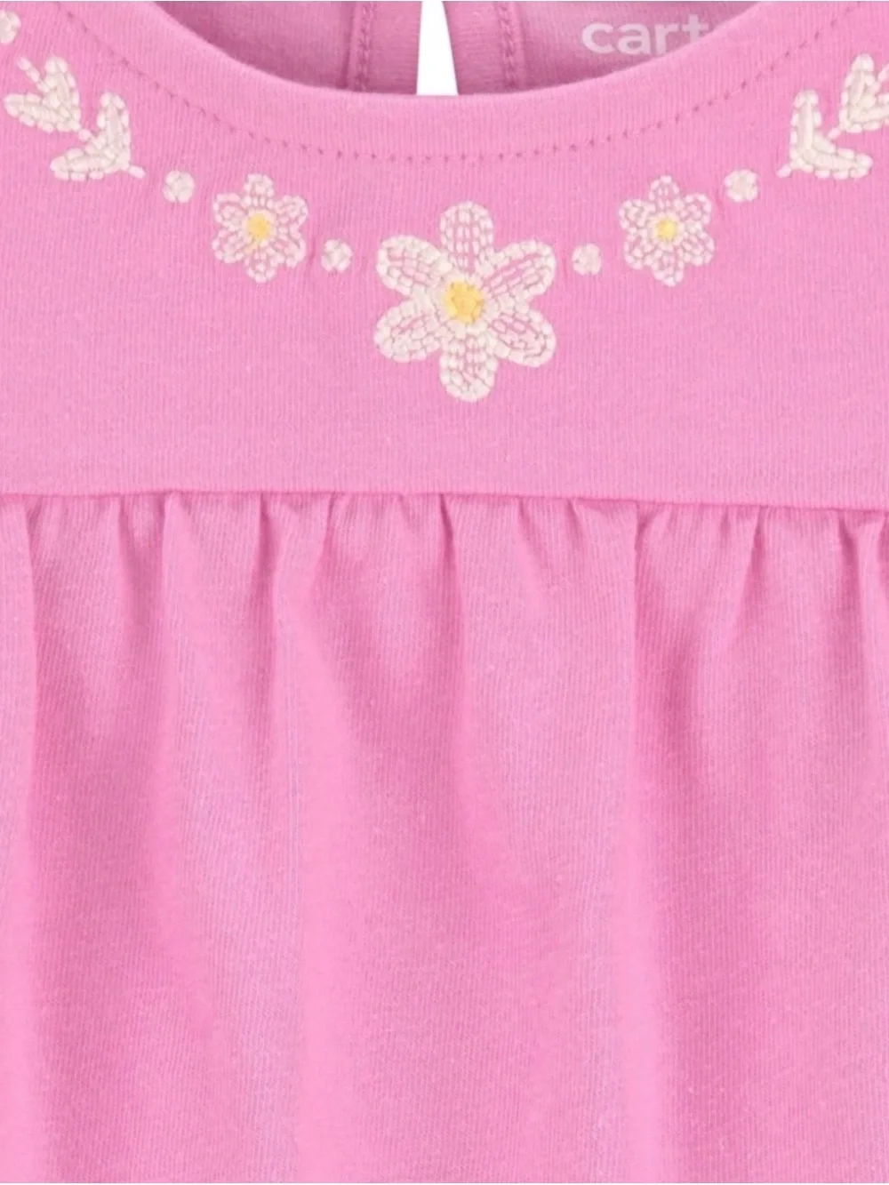 Carter's Pink Sleeveless Floral Embroidered dress